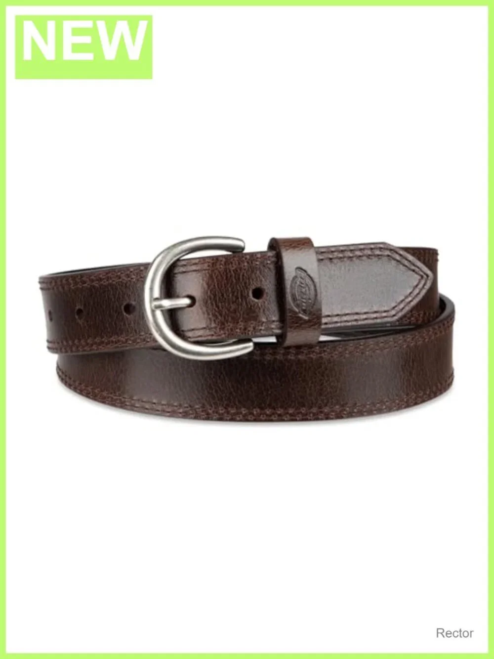 Genuine Leather Casual Belt with Round Harness Buckle